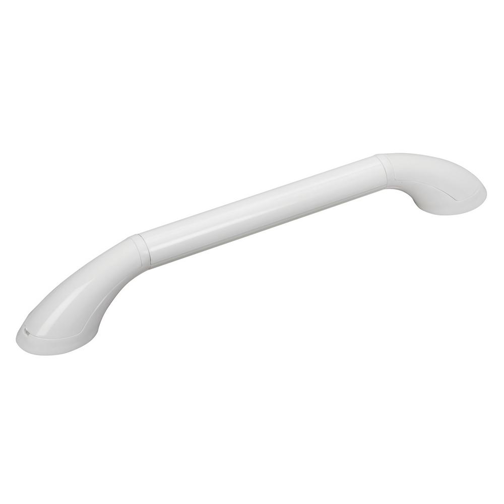 HealthSmart 24 in. x 1 in. Contoured Grab Bar in White52115781924 The Home Depot