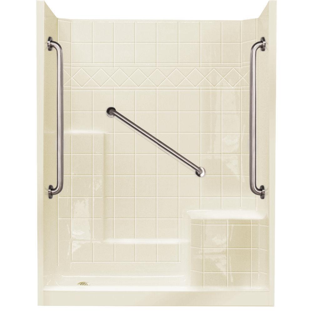 Biscuit Shower Stalls Kits Showers The Home Depot 32 In X 60 77 Standard Plus 36 Low Threshold