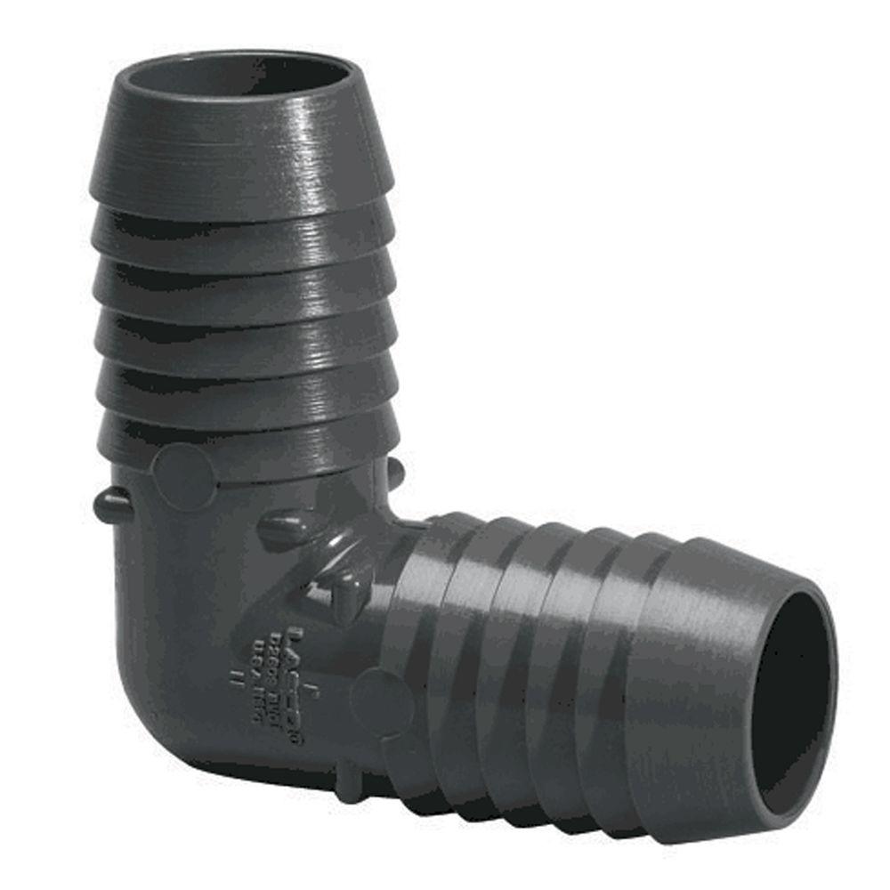 11/4 in. PVC Poly Insert 90 Degree Barb x Barb Elbow1406012RMC The