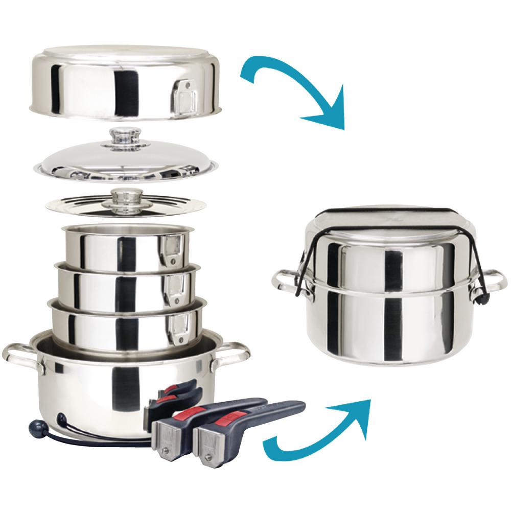 Magma Stainless Steel 10-Piece Nesting Cookware-A10-360L ...