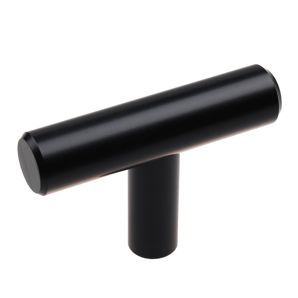 Gliderite 2 In Matte Black Solid T Bar Cabinet Handle Drawer
