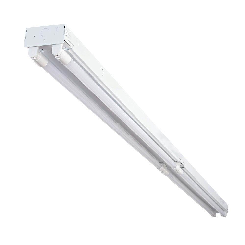 EnviroLite 8 Ft 4 Light T8 Industrial LED White Strip Light With 1800   White Envirolite Strip Lights St704t1835 64 1000 