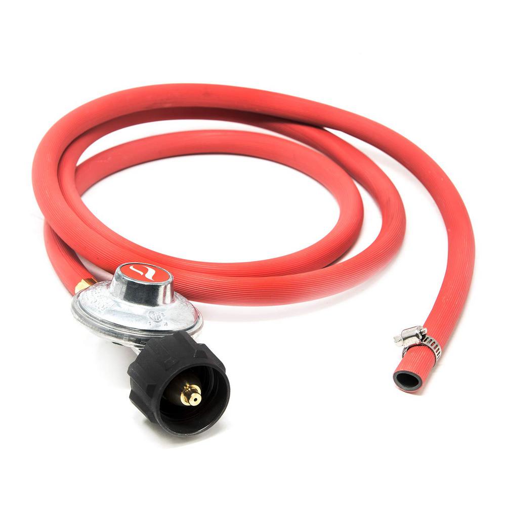 Gas One 6 ft. Propane Regulator with Hose Clamp Style2102 The Home Depot