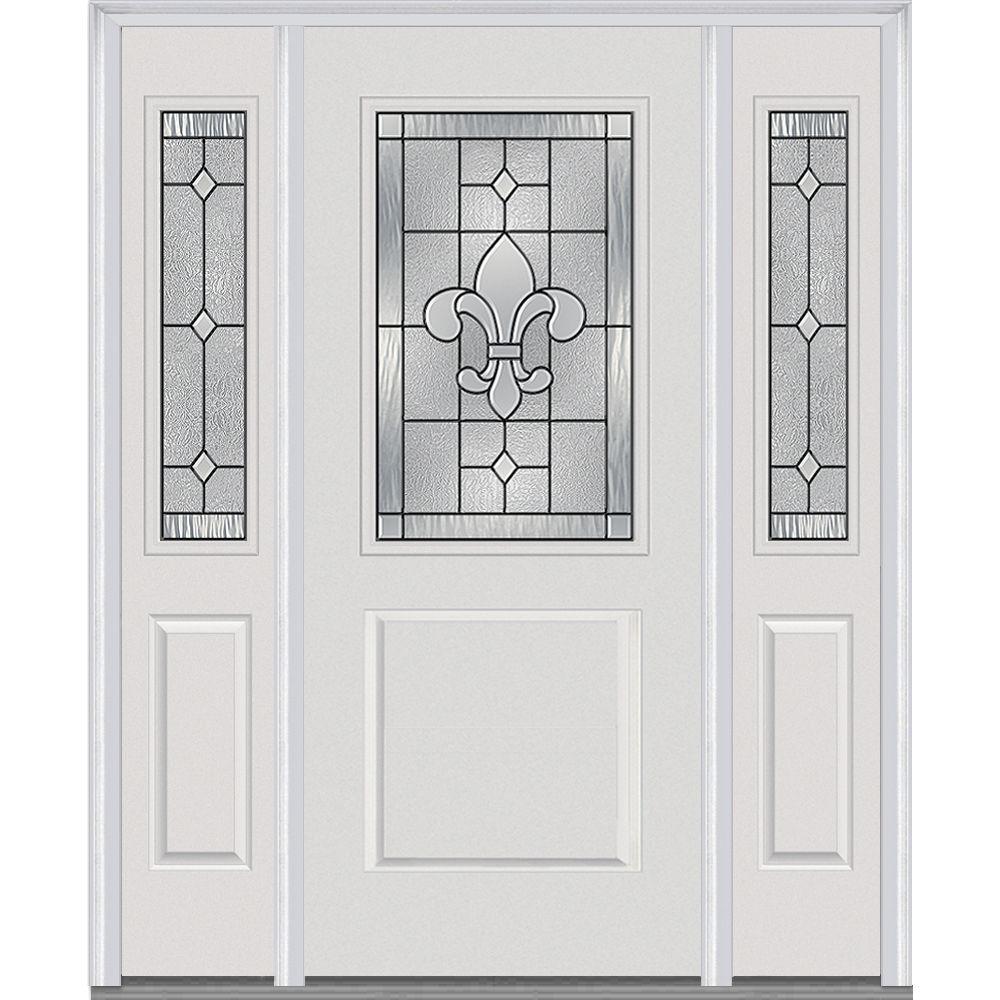 Mmi Door 64 In X 80 Carrollton Right Hand 1 2 Lite Decorative Mmi Door 64 In X 80 Carrollton Right Hand 1 2