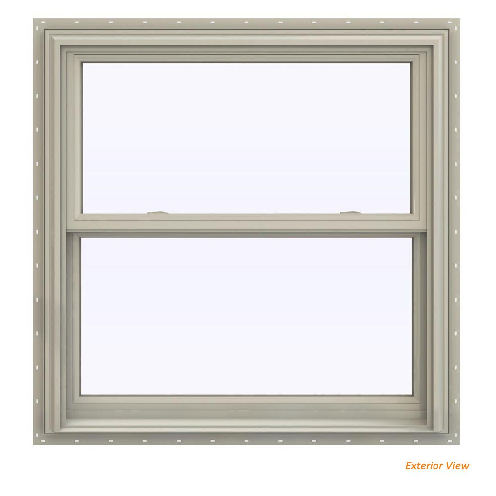 JELD-WEN 35.5 In. X 40.5 In. V-2500 Series Desert Sand Vinyl Double ...