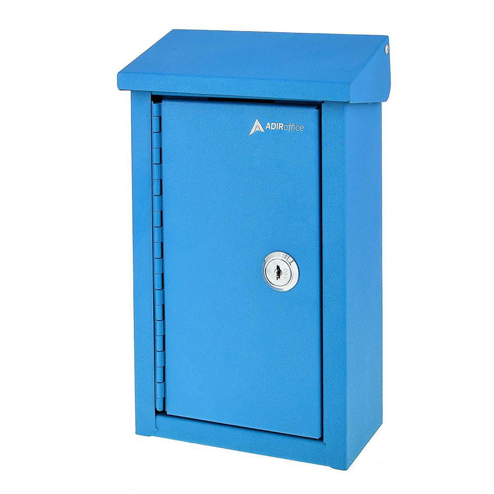 Adiroffice Heavy Duty Steel Blue Outdoor Large Key Drop Box 631 11 Heavy Duty Steel Blue Outdoor Large Key Drop Box