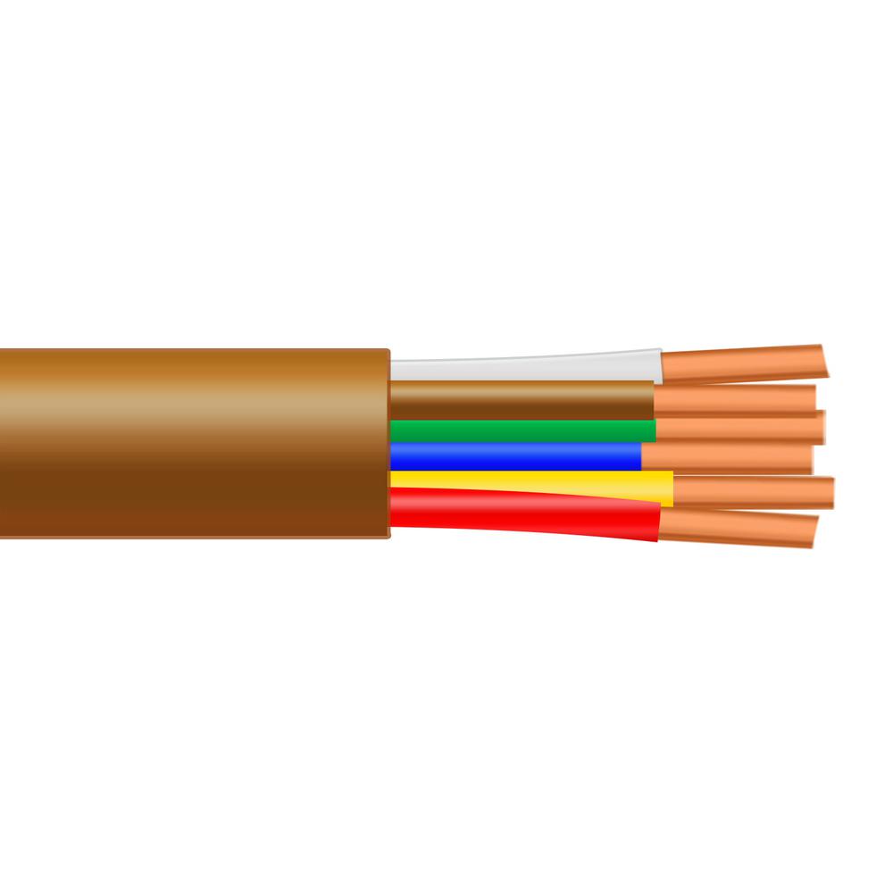 Syston Cable Technology 250 ft. 18/6 Solid BC CMR/CL2R Brown Thermostat