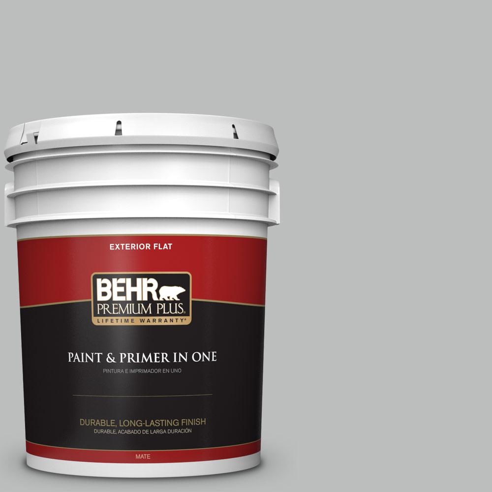 BEHR Premium Plus 5gal. 750E2 Twilight Gray Flat Exterior Paint