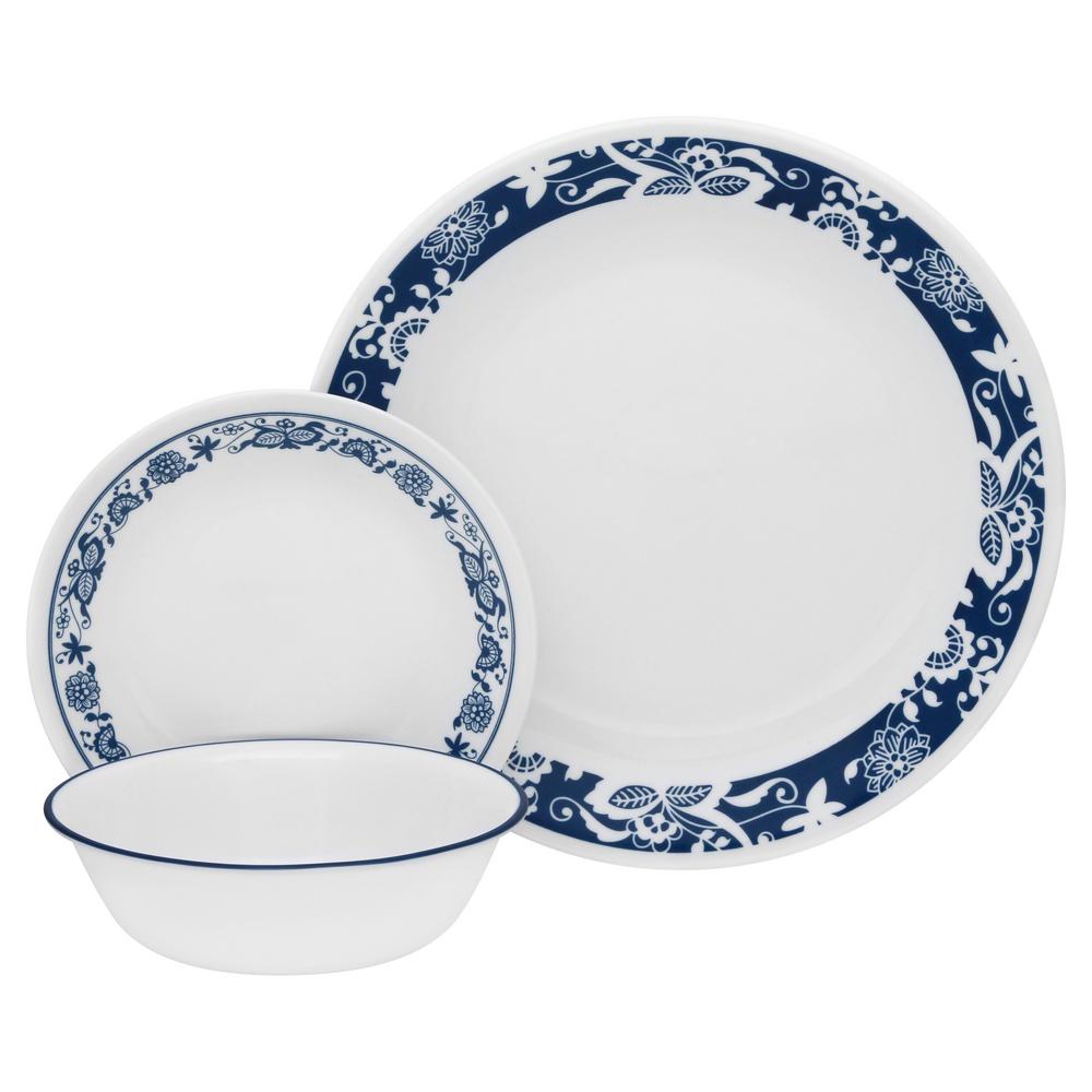 blue tableware