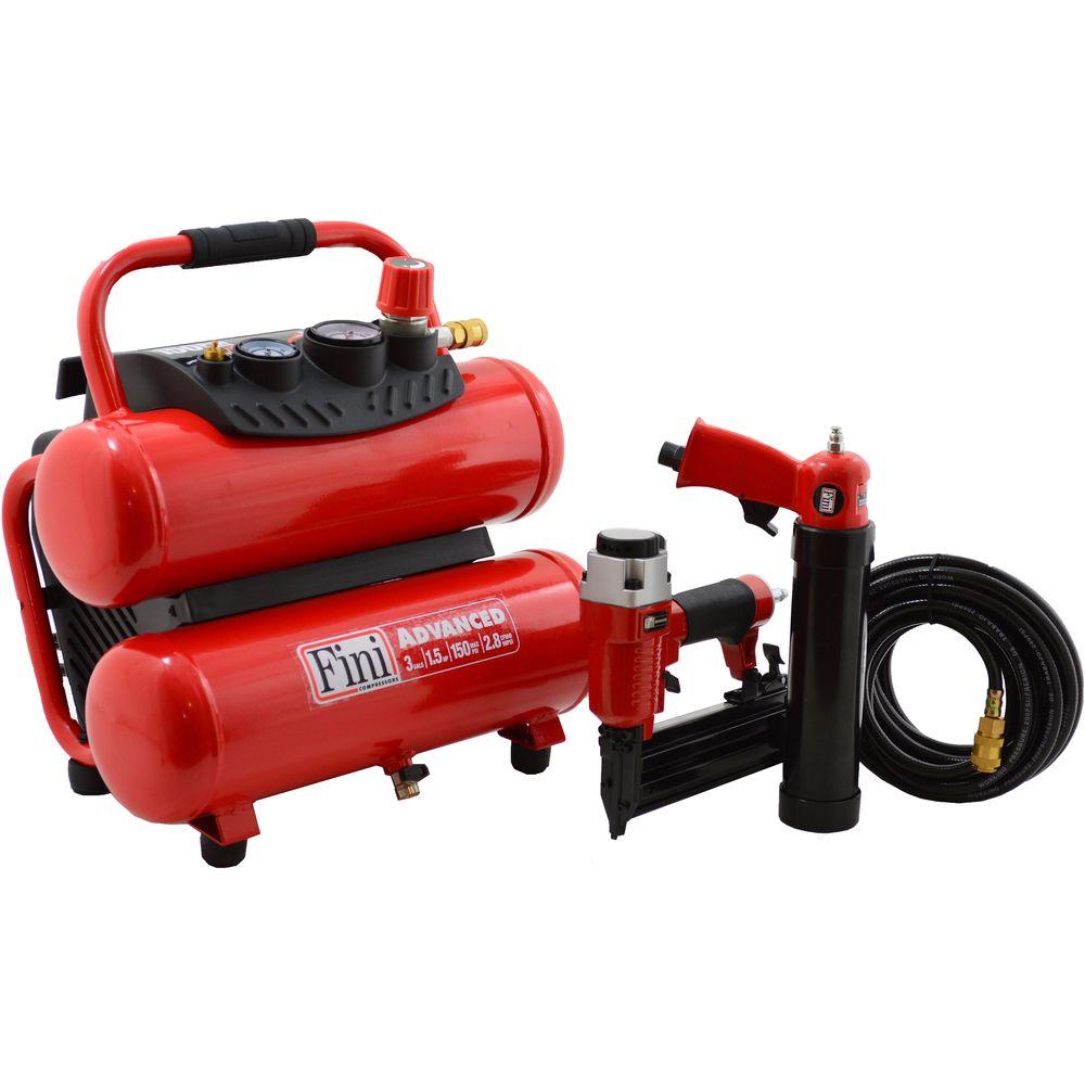 Fini PRO3 1.5 HP 3 Gal. 150 PSI Portable Electric Twin Stack Air