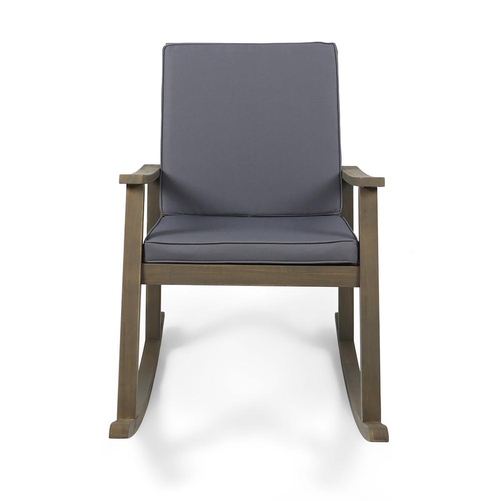 dark gray rocking chair