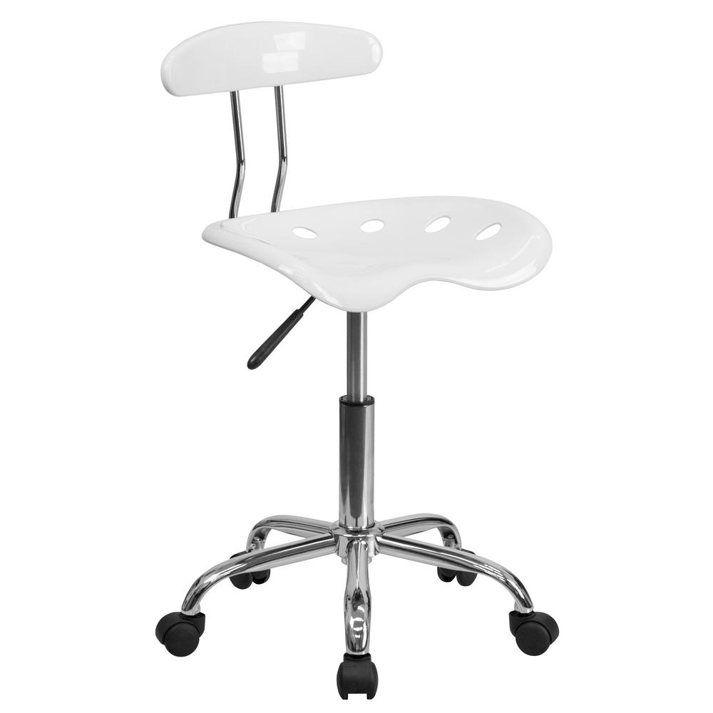 Classic White Desk Chair Office Chairs Home Furniture Vibrant White And Chrome Task Chair With Tractor Seat