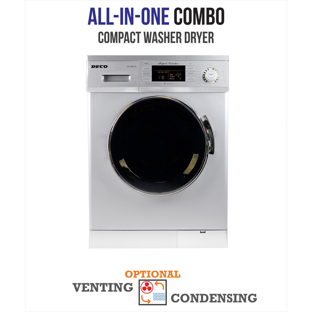 Deco Allinone 1200 RPM Compact Combo Washer Dryer with Optional