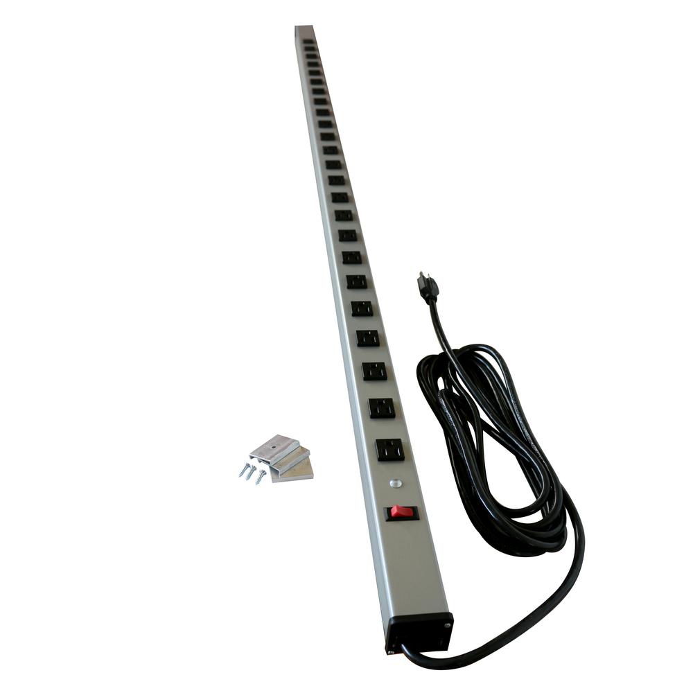 Legrand Wiremold 12Outlet 15 Amp Industrial Power Strip with Lighted
