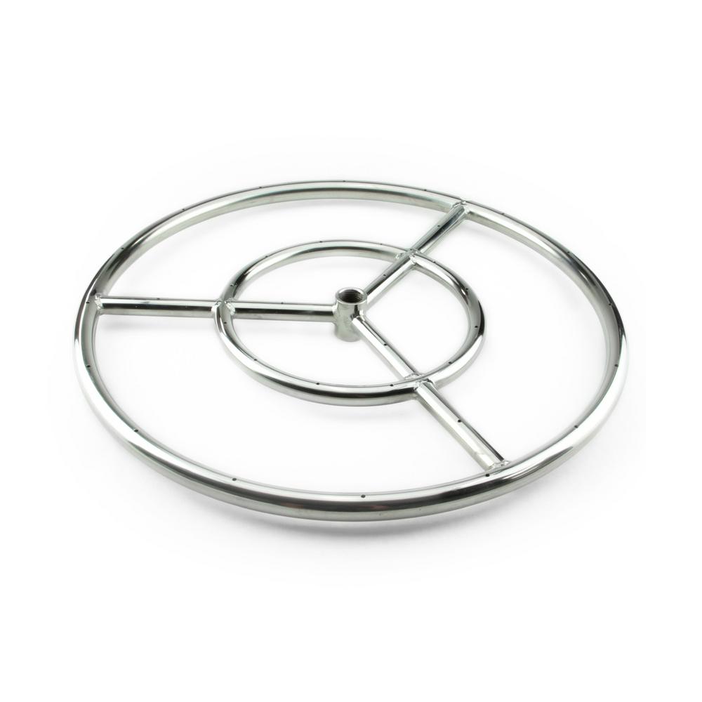 Fire Pit Essentials 12 In Stainless Steel Ring Burner With Stainless Steel Fire Ring Burner With Connector Kit