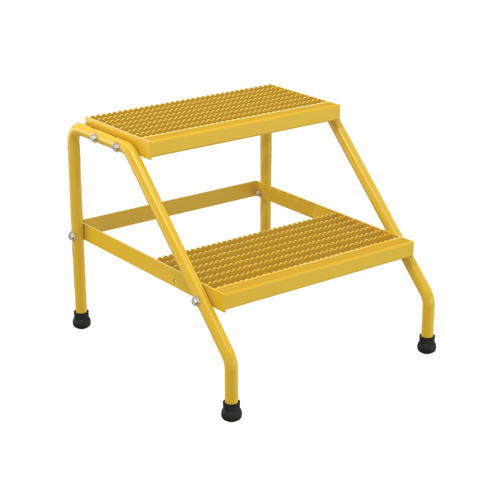 Vestil 2-Step Yellow Aluminum Step Stand - Knock Down by Vestil