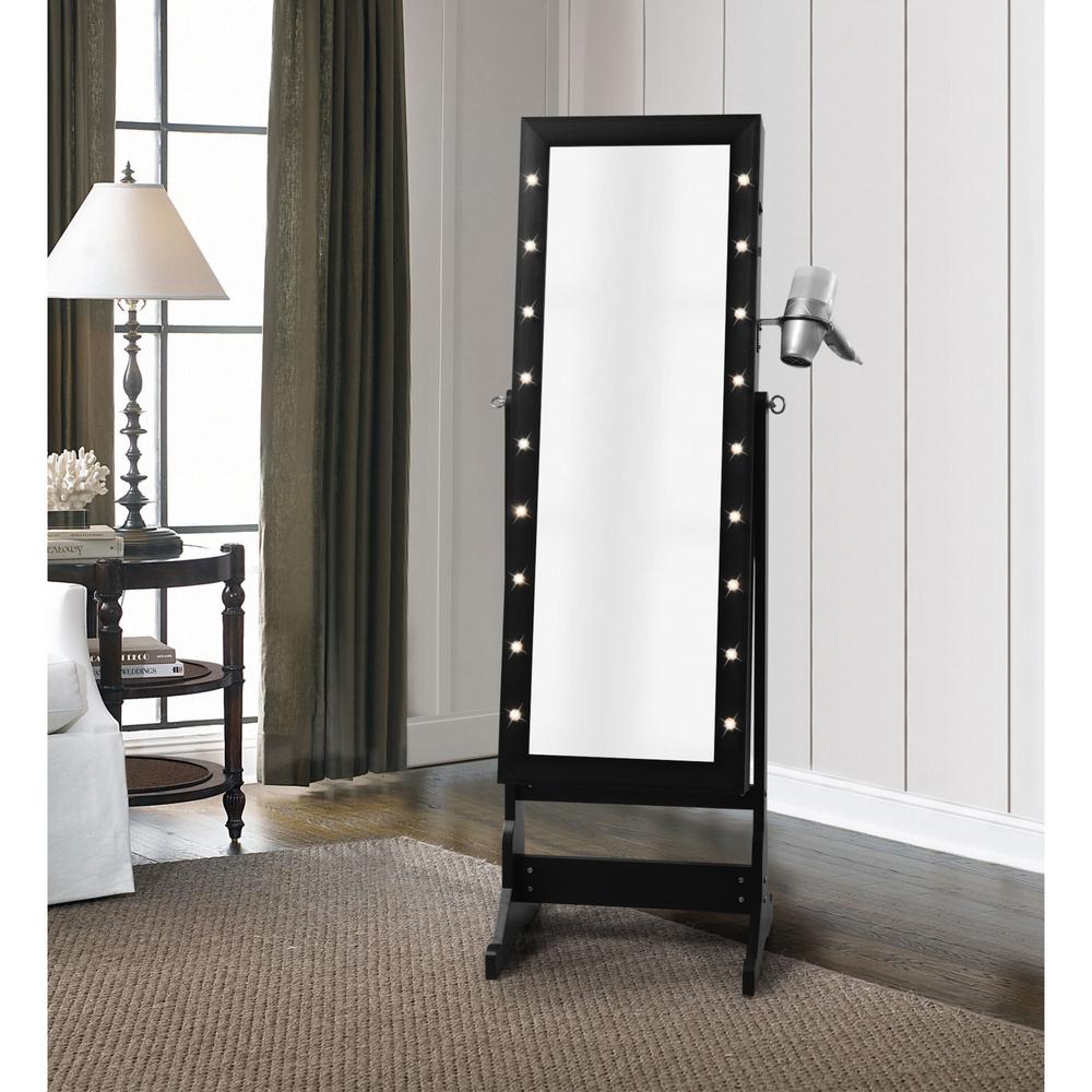 Inspired Home Amelie Marquee Led Light Cheval Floor Mirror