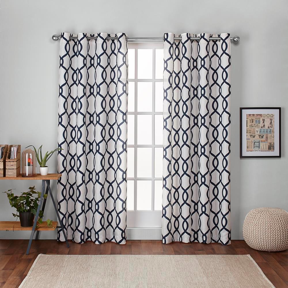 Kochi 54 in. W x 84 in. L Linen Blend Grommet Top Curtain Panel in