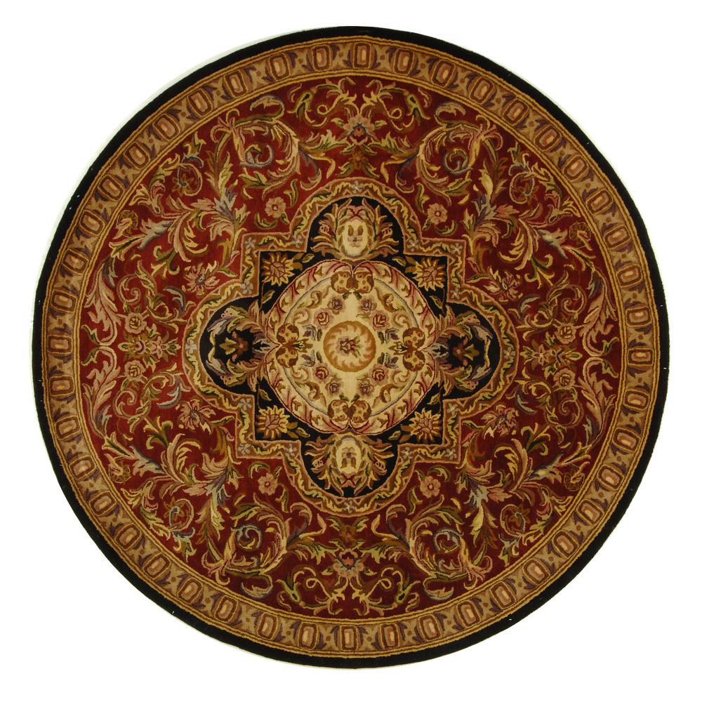 Safavieh Adirondack Red/Black 6 ft. x 6 ft. Round Area RugADR101F6R
