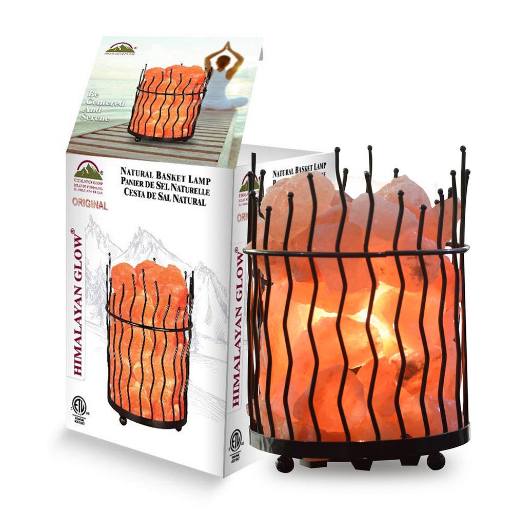7 8 In Himalayan Ionic Crystal Salt Pillar And Natural Amber Glow Table Lamp