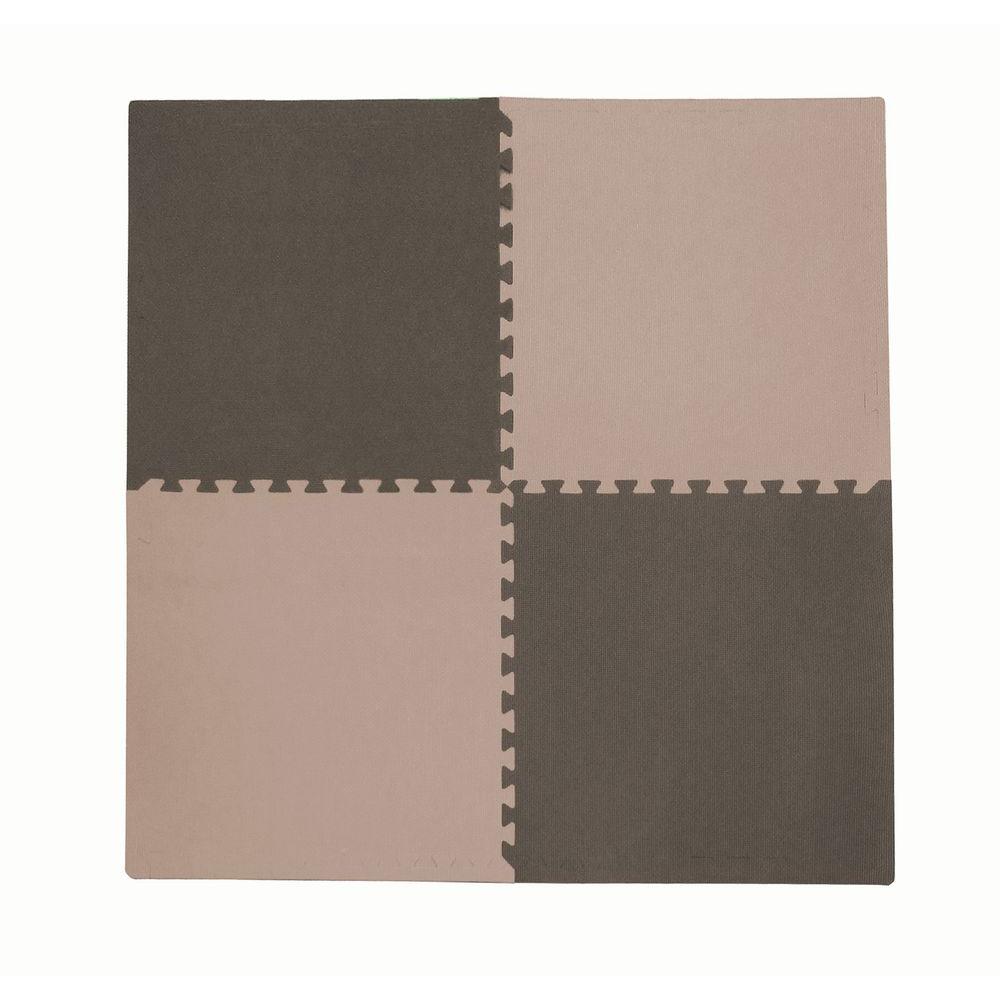 Tadpoles 4 Piece Interlocking Taupe Brown 50 In X 50 In Eva