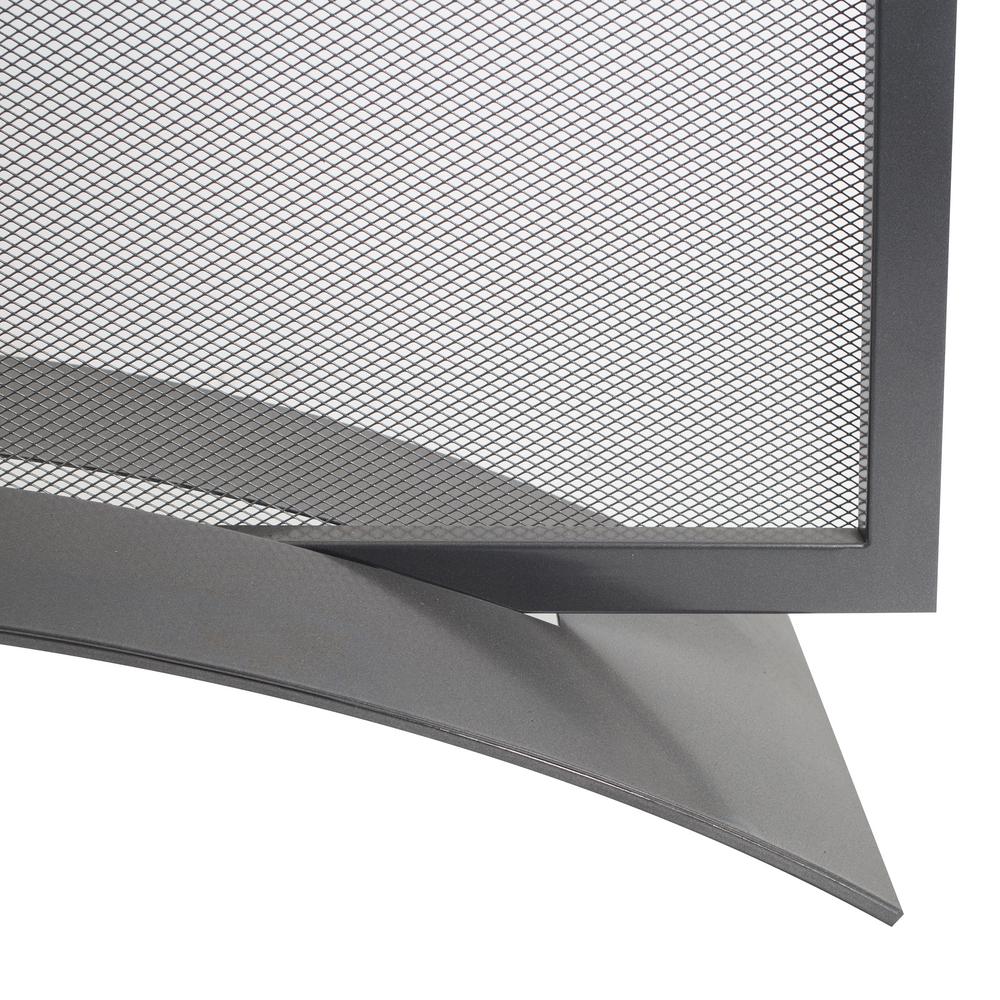 Pleasant Hearth Orion Gun Metal Gray Steel 1 Panel Fireplace Screen Fa340sg The Home Depot