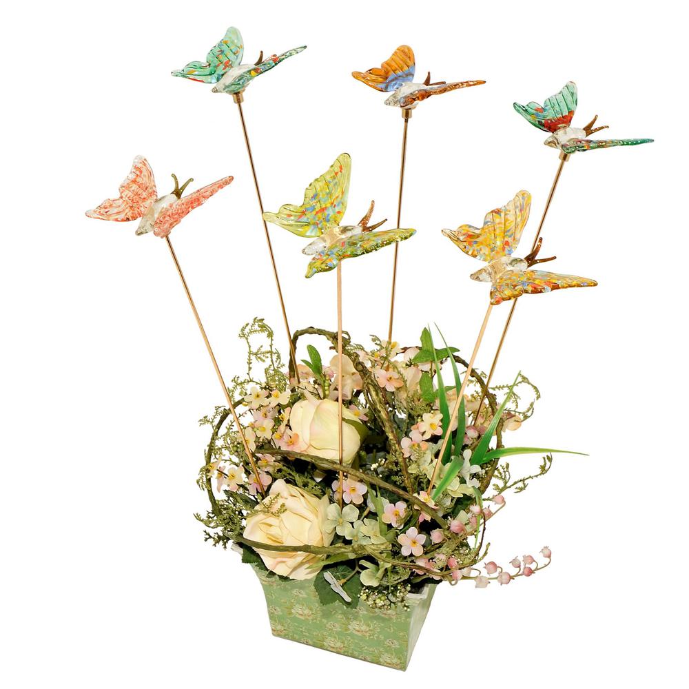 TRUCK Metal plant stake YARD ART fairy garden potted plant pick-up