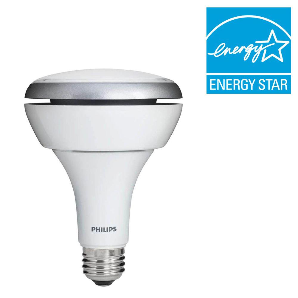 Philips 65W Equivalent Soft White (2700K) BR30 LED Flood Light Bulb ...