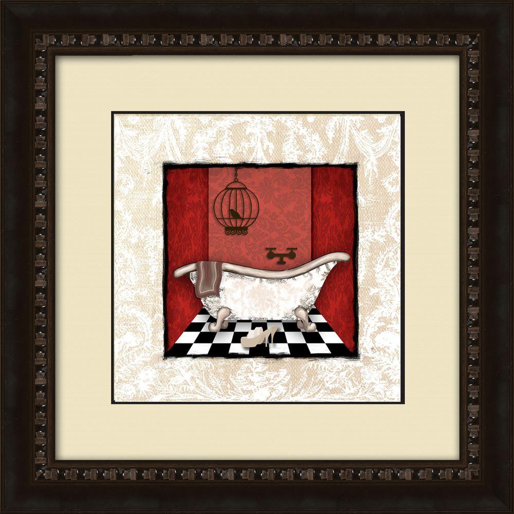 Ptm Images 17 1 2 In X Damask Bath B Framed Wall Art Damask Bath B Framed Wall Art 1 17007b The Home Depot