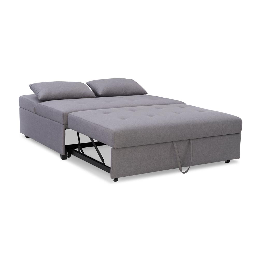Powell Company Grey Rockford Full Futon Bed Hd1331u19 The Home Depot Powell Company Grey Rockford Full Futon