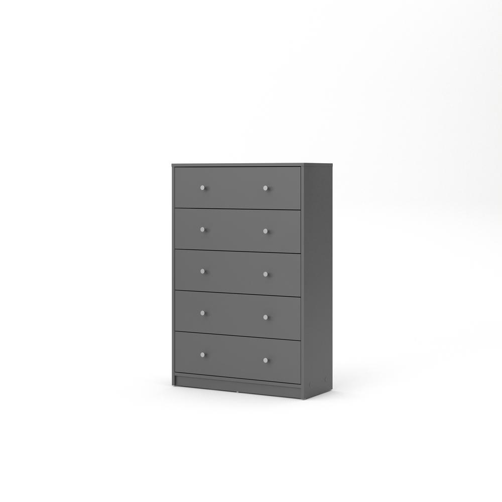 South Shore Holland 5 Drawer Gray Oak Chest 10396 The Home Depot