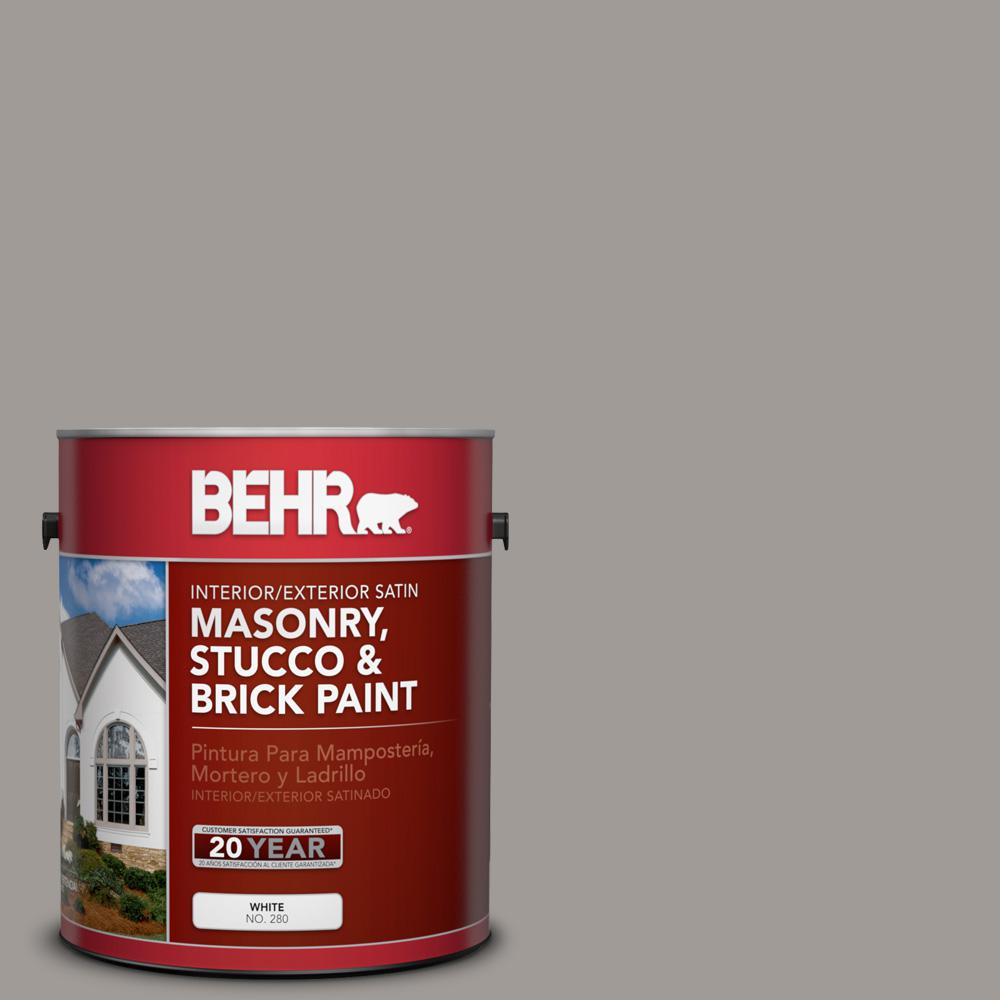 BEHR 1 Gal. #PPU18-15 Fashion Gray Satin Interior/Exterior Masonry ...