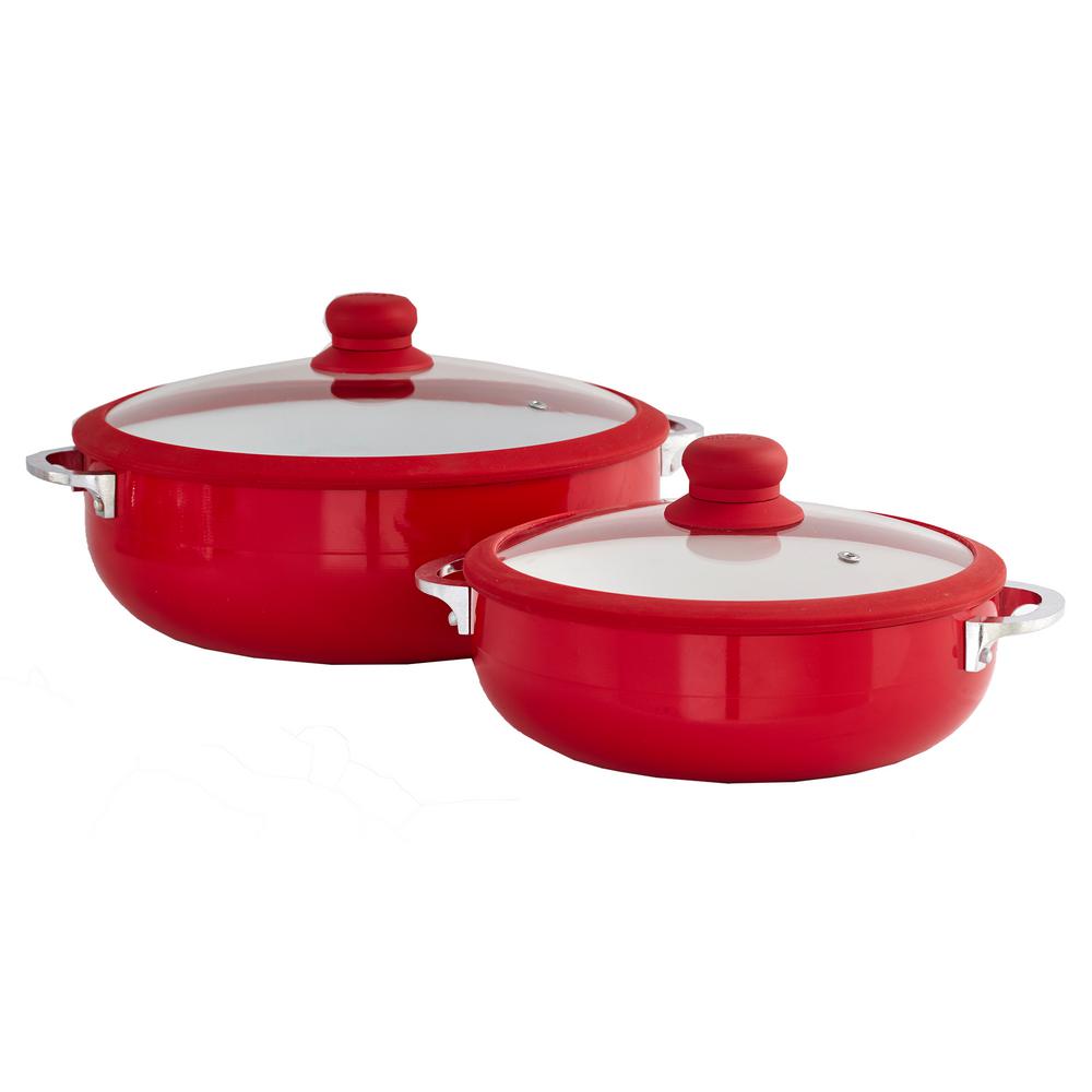 IMUSA 2-Piece Ceramic Nonstick Caldero Set with Glass Lid-CHI-80684 ...