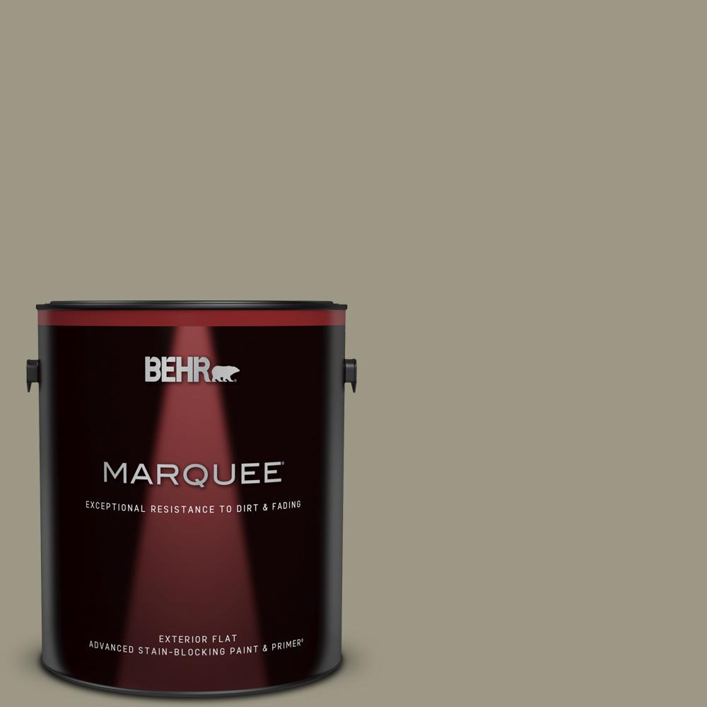 BEHR MARQUEE 1 Gal. #PPU8-20 Dusty Olive Flat Exterior Paint And Primer ...