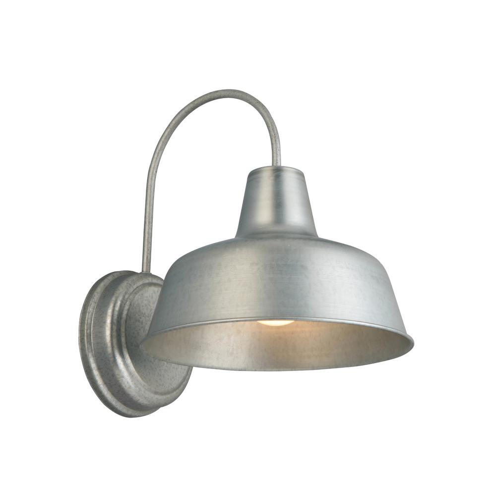 Design House Mason 1 Light Galvanized Outdoor Wall Barn Light