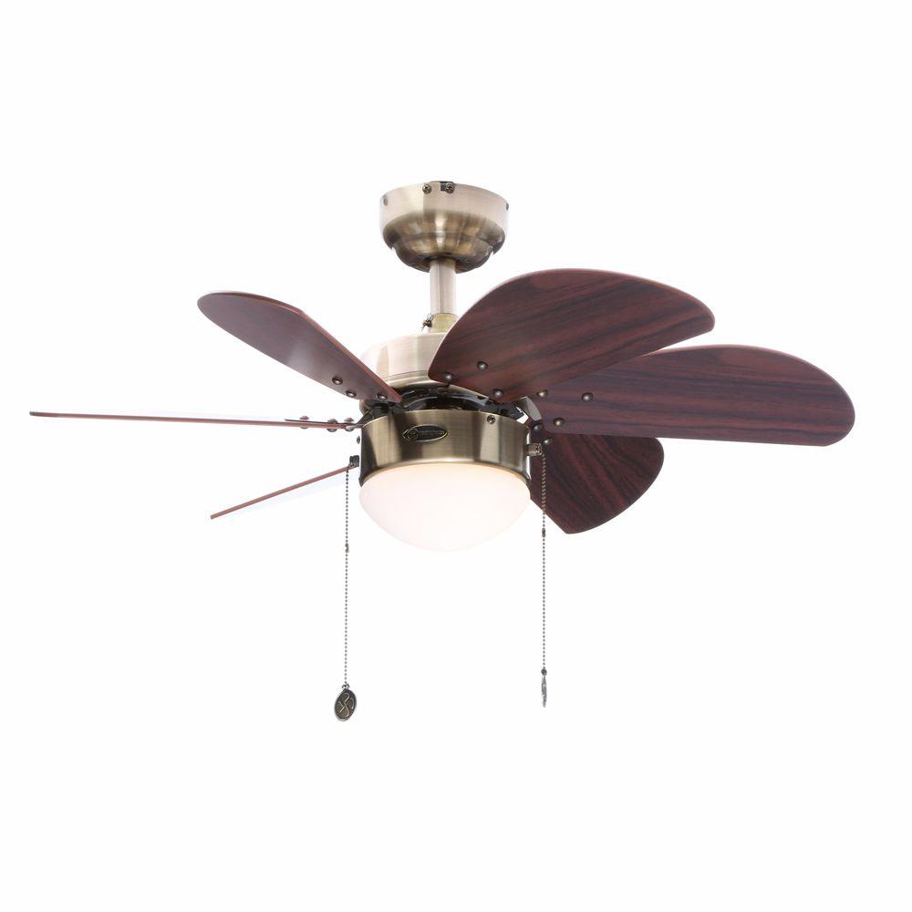 Westinghouse Turbo Swirl 30 In Indoor Antique Brass Finish Ceiling Fan