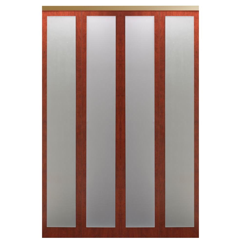 Impact Plus 60 in. x 80 in. Beveled Edge Mirror Solid Core MDF Interior Closet BiFold Door with