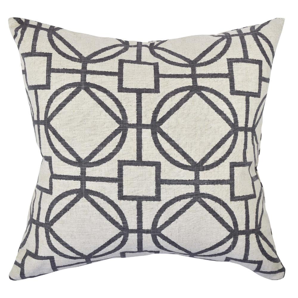 Vesper Lane Circle Link Cream Geometric 20 In X 20 In Throw