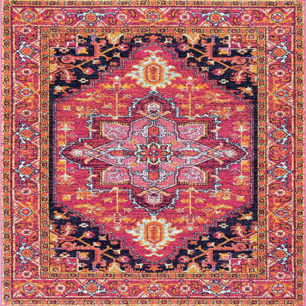 nuLOOM Fancy Persian Vonda Pink 8 ft. x 8 ft. Square Area RugRZBD32A
