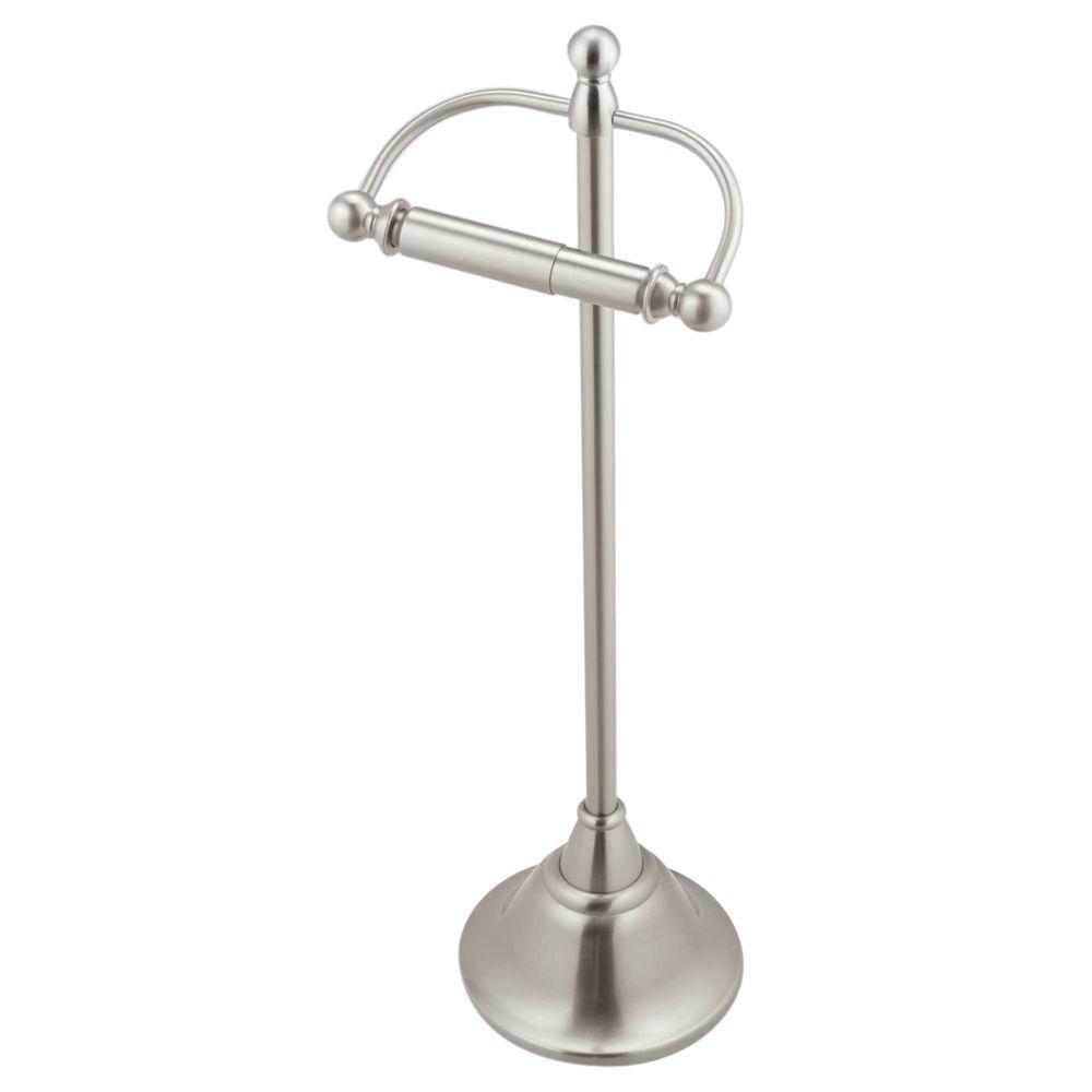 cream free standing toilet roll holder