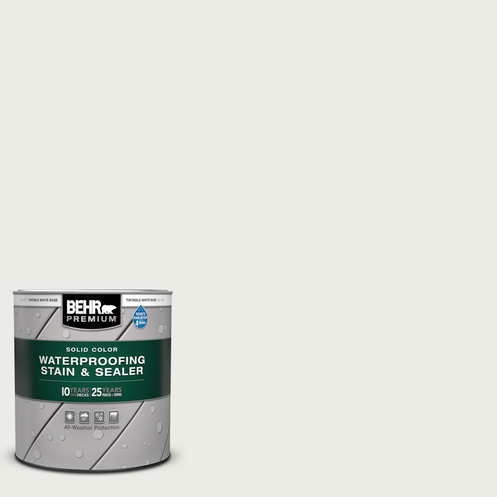 BEHR Premium 1 Qt 52 White Solid Color Waterproofing Exterior Wood   White Behr Premium Exterior Wood Sealers 501104 64 1000 