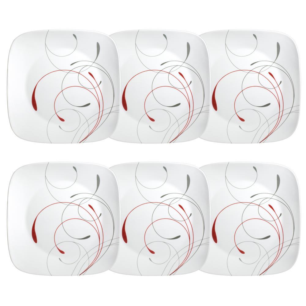 Corelle Square 8.5In Lunch Plates Splendor (Set of 6)1107747 The Home Depot