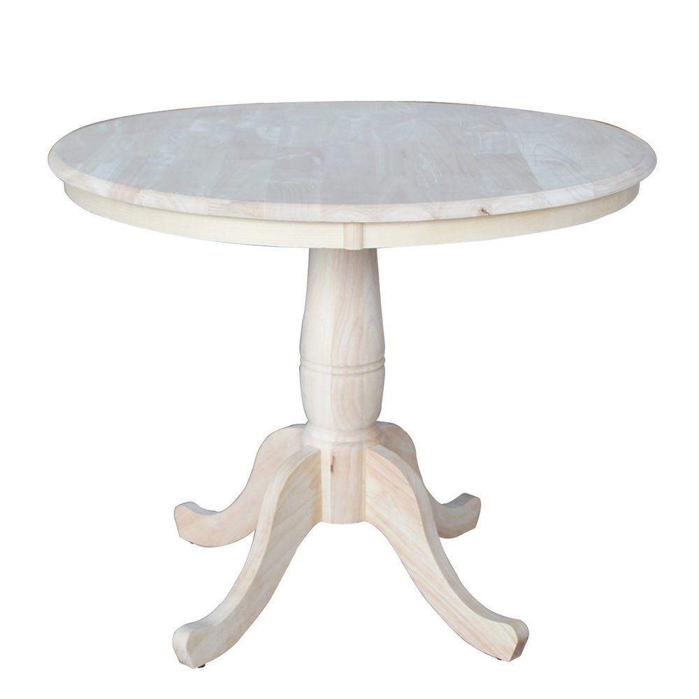 International Concepts Unfinished Pedestal Dining Table K 36rt The International Concepts Unfinished Pedestal Dining Table