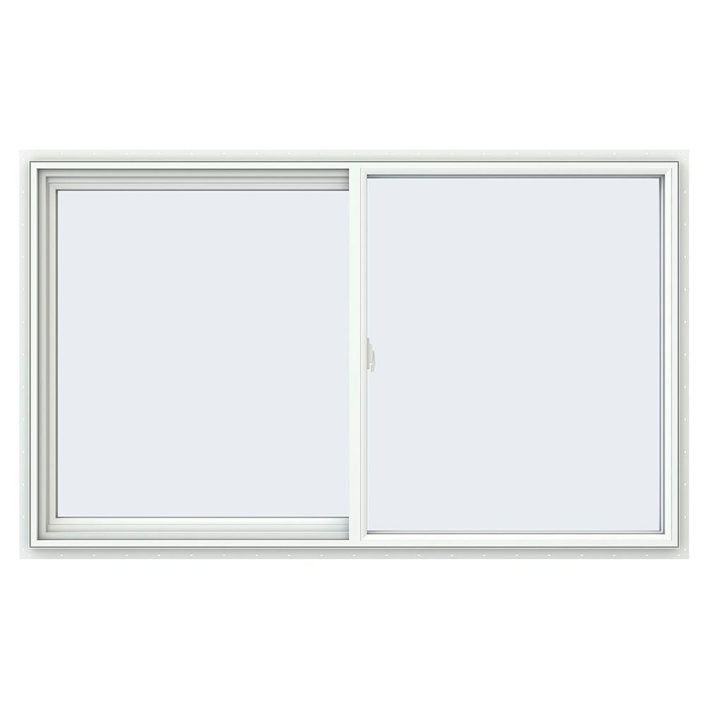 Jeld Wen 59 5 In X 35 5 In V 2500 Series White Vinyl Left Handed