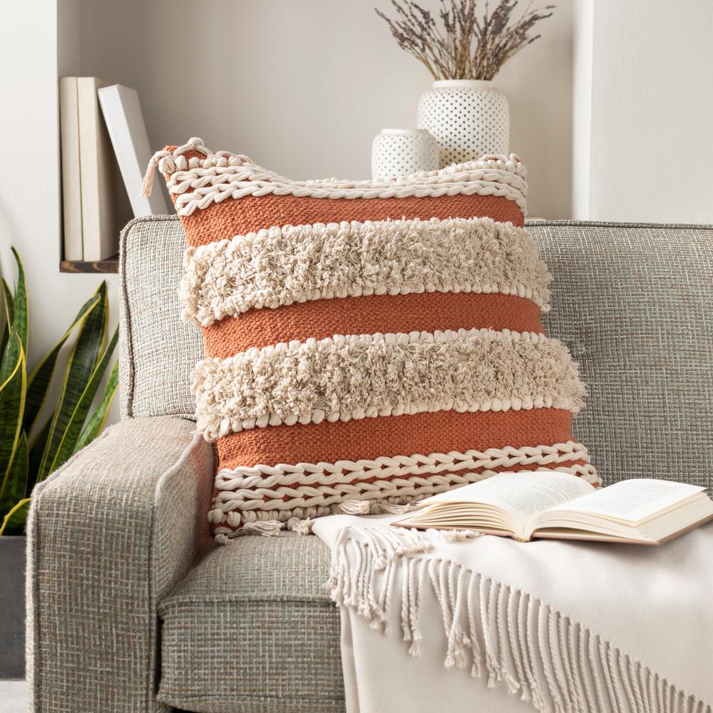 burnt orange decorative pillows