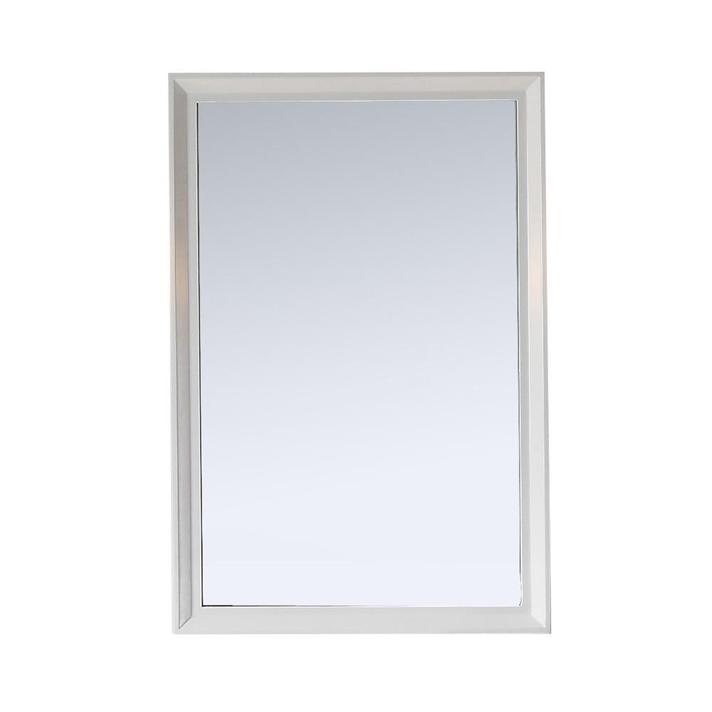 Martha Stewart Living Parrish 24 In X 36 Framed Wall Mirror Parrish 24 In X 36 Framed Wall Mirror Bright White