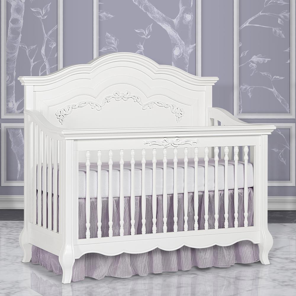 Evolur Aurora Convertible Crib + Dresser + Mattress