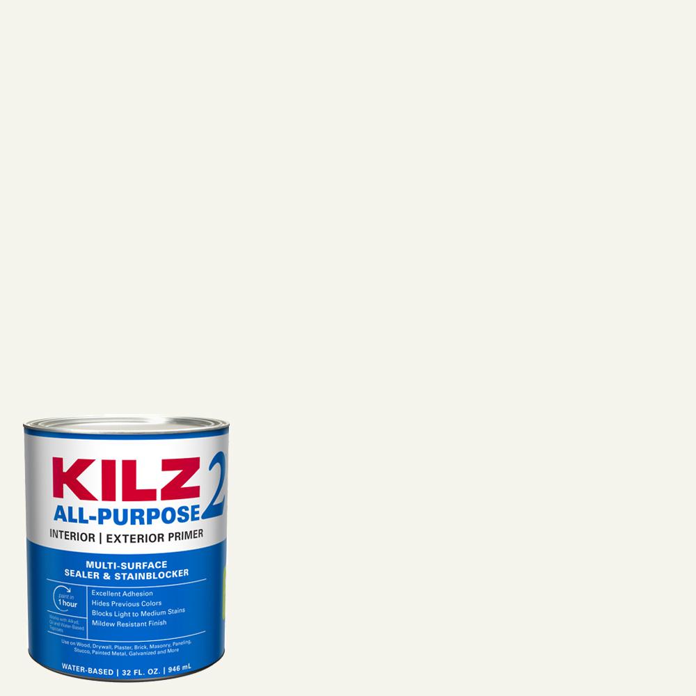 Kilz 2 All Purpose 1 Qt White Interior Exterior Multi Surface Primer Sealer And Stain Blocker