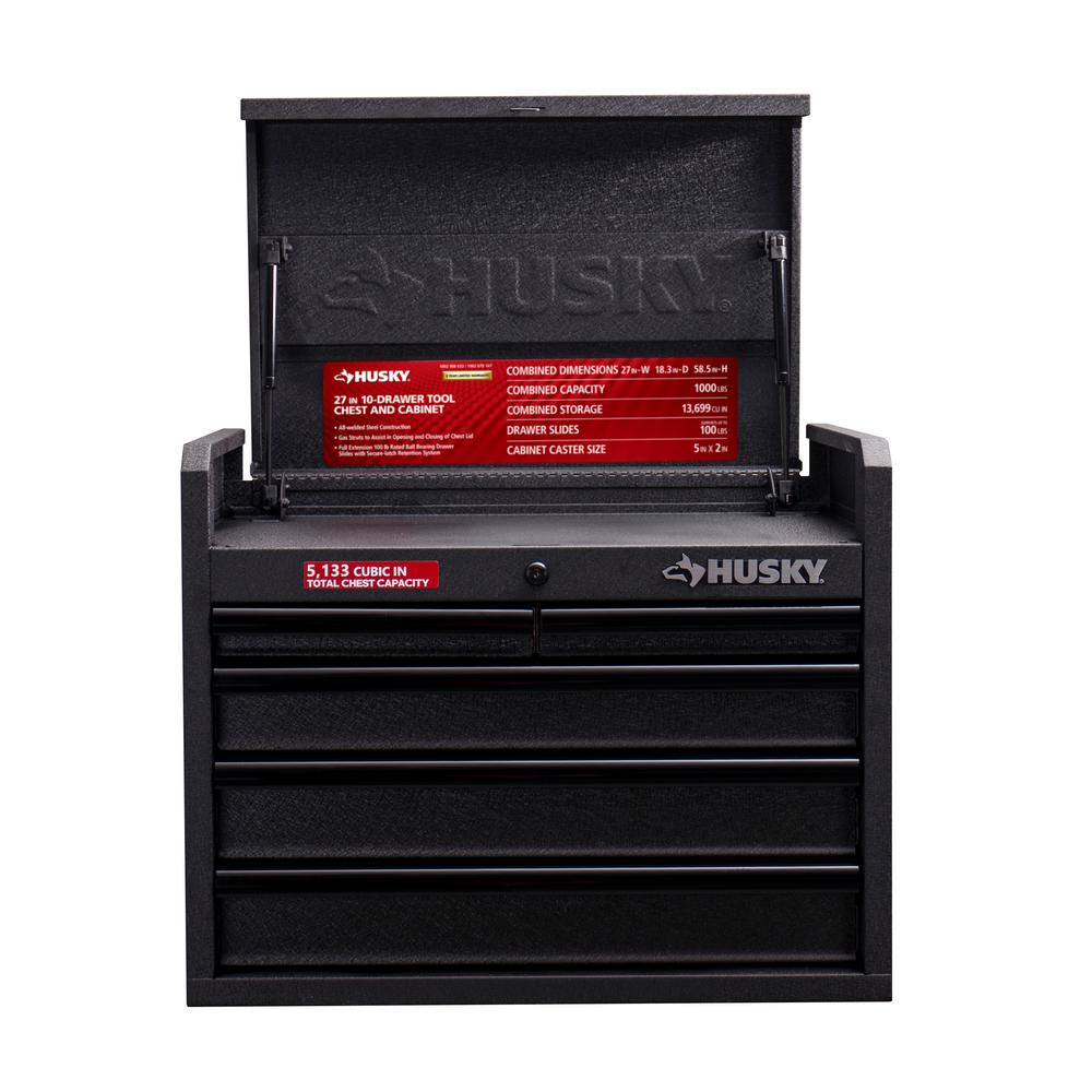 Husky 26 in. W 5Drawer Tool Chest in Textured BlackUACH26005 The