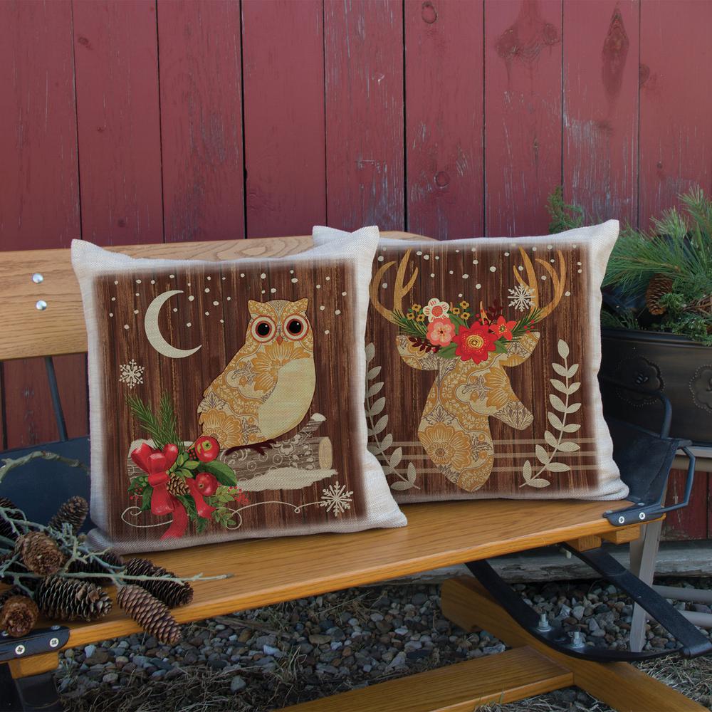 Heritage Lace Hawthorne Gardens Natural Raven Decorative Pillow